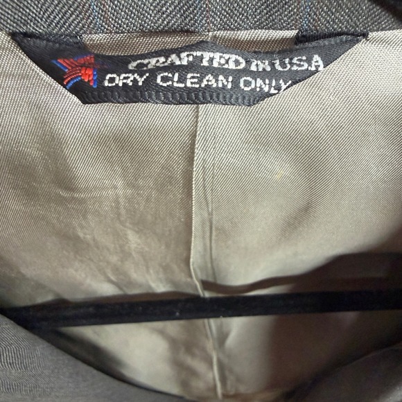 Hardwick Clothes Mens 42L Grey Pinstripe Suit Jacket Blazer Crafted‎ in USA - Picture 11 of 15